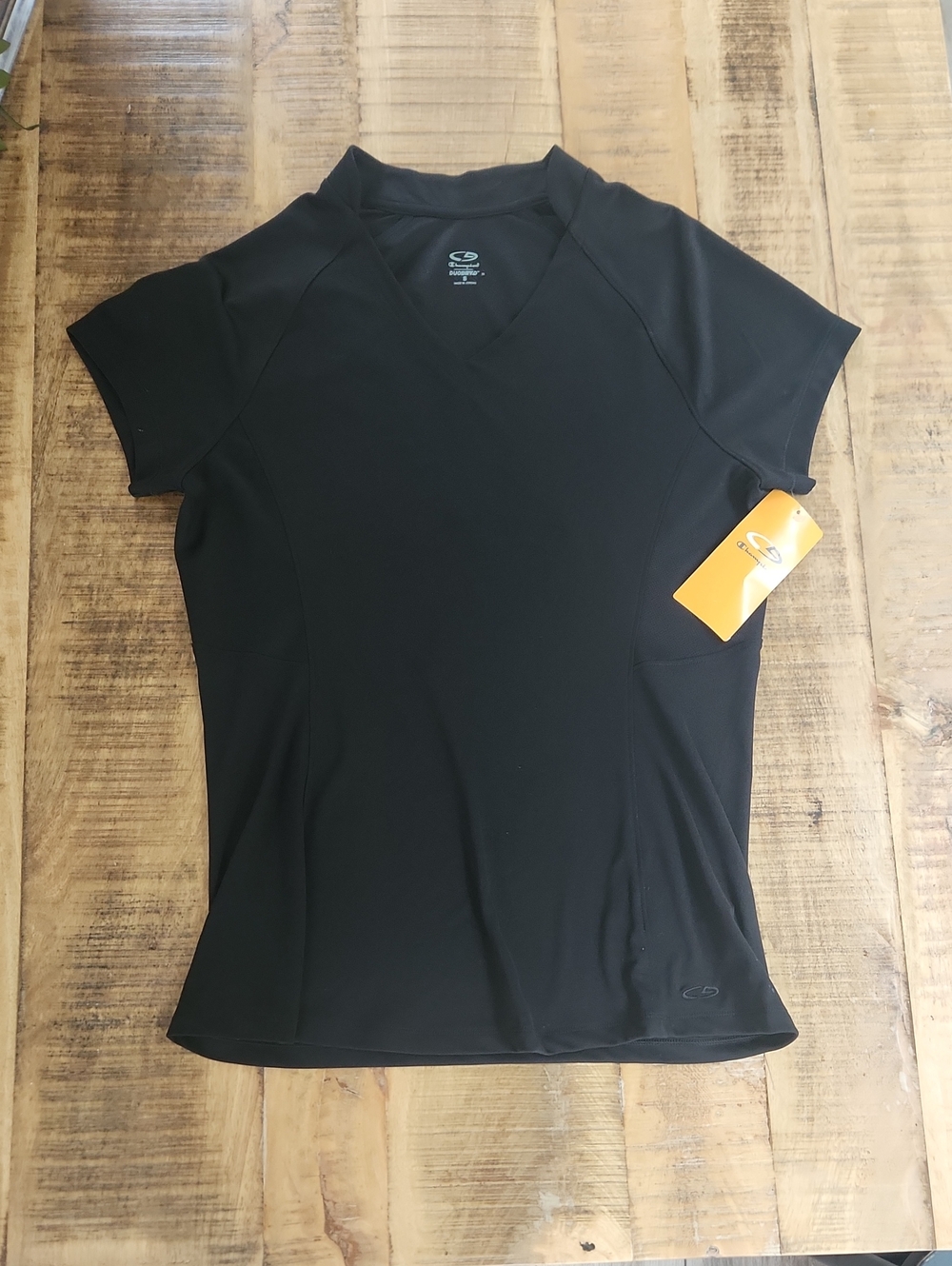 Champion Women’s Black Athletic V-Neck Performance Polo